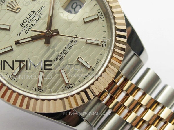 DateJust 41 126334 SS/RG GMF 1:1 Best Edition Silver Fluted Dial on SS/RG Jubilee Bracelet – Bild 5