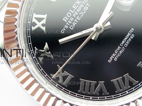 DateJust 41 126334 SS BP 1:1 Best Edition New Version Black Roman Markers Dial on Jubilee Bracelet – Bild 6