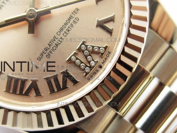 Datejust 31mm 278275 RG BP Best Edition RG Roman Markers Dial @6 Dia on RG President Bracelet – Bild 6