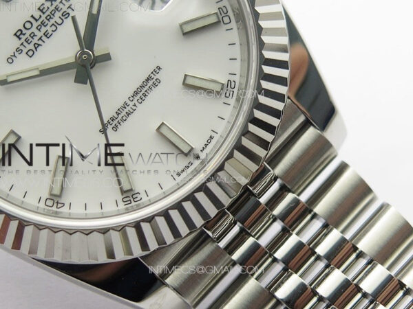 DateJust 41 126334 NTF 1:1 Best Edition 904L Steel White Stick Dial on Jubilee Bracelet VR3235DateJust 41 126334 NTF 1:1 Best Edition 904L Steel White Stick Dial on Jubilee Bracelet VR3235 – Bild 7