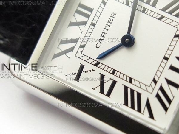 Tank Solo Ladies 25mm SS AF 1:1 Best Edition White Dial on Black Leather Strap Ronda Quartz – Bild 6