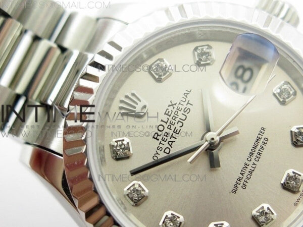 DateJust 28mm SS BP Best Edition Silver Dial on SS Bracelet ETA2671 – Bild 4