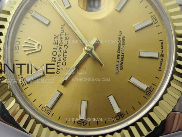 DateJust 41MM 126334 SS/YG APSF 1:1 Best Edition Gold Dial Sticks Markers on SS Jubilee Bracelet SA3235 – Bild 6