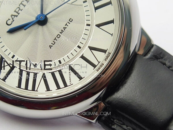Ballon Bleu 36mm SS K3F 1:1 Best Edition White Textured Dial on Black Leather Strap A076 – Bild 6
