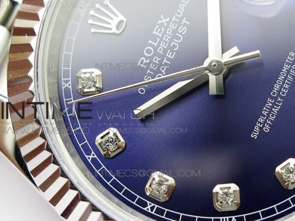 DateJust 41 126334 SS BP 1:1 Best Edition New Version Blue Crystal Markers Dial on Jubilee Bracelet – Bild 6