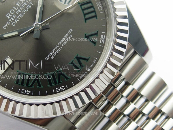 DateJust 41 126334 ZF 1:1 Best Edition 904L Steel Gray Dial Roman Marker on Jubilee Bracelet A2824 (Free Key Ring) – Bild 6
