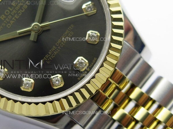 DateJust 31mm 178271 SS/YG APSF Best Edition Gray Dial Crystal Markers on Jubilee Bracelet A2824 – Bild 6