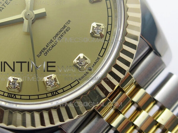 DateJust 41 126333 Wrapped SS/YG 3EF 1:1 Best Edition YG Dial Crystal Markers on Wrapped SS/YG Jubilee Bracelet A3235 – Bild 6