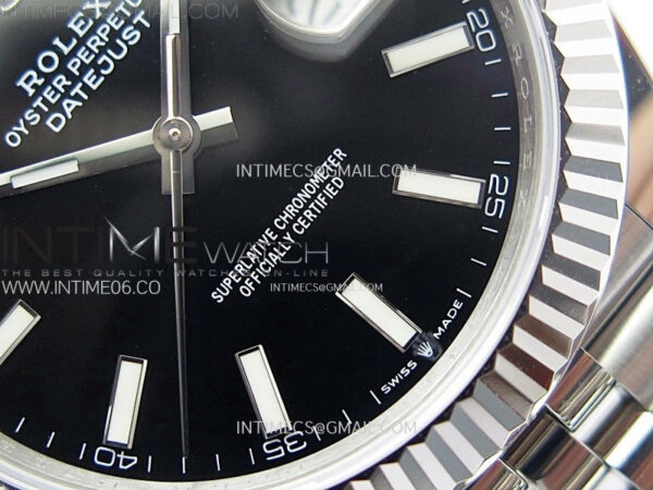 DateJust 41mm 126334 904 SS ARF 1:1 Best Edition Black Dial Sticks Markers on Jubilee Bracelet SH3235 – Bild 6