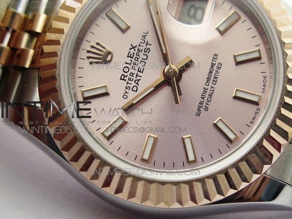 Datejust 28mm 279173 SS/RG BP Best Edition Silver Sticks Markers Dial on SS/RG Jubilee Bracelet ETA2671 – Bild 6