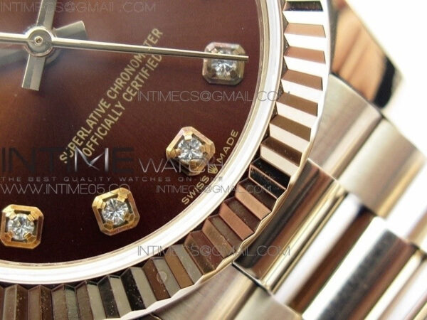 Datejust 31mm 278275 RG BP Best Edition Brown Crystal Markers Dial on RG President Bracelet – Bild 6