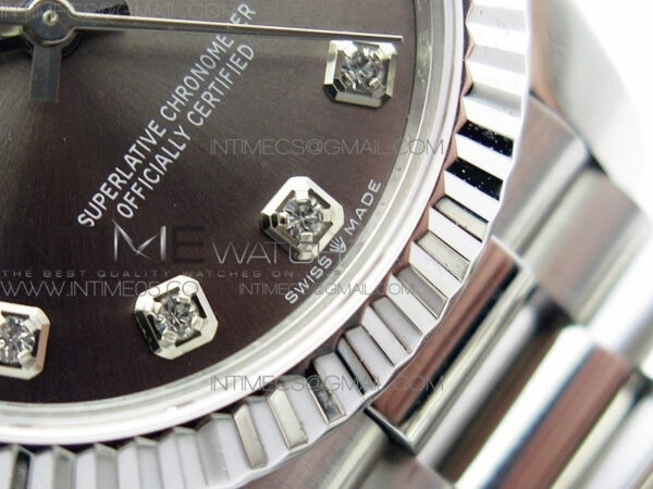 Datejust 31mm 278275 SS BP Best Edition Gray Crystals Markers Dial on SS President Bracelet – Bild 6