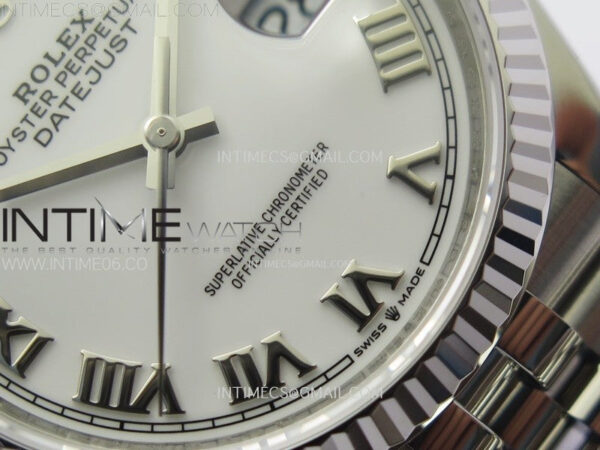 DateJust 36 SS 126234 VSF 1:1 Best Edition 904L Steel White Dial Roman Markers on Jubilee Bracelet VS3235 – Bild 6