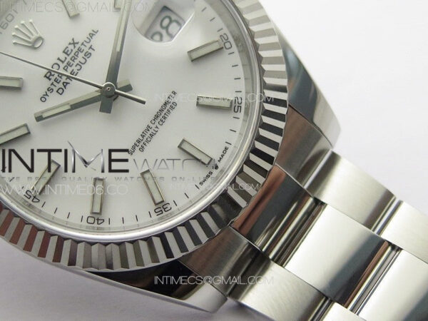 DateJust 41 126334 NTF 1:1 Best Edition 904L Steel White Stick Dial on Oyster Bracelet VR3235 – Bild 6