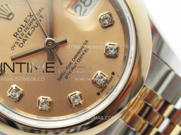 Datejust 28mm 279171 Smooth Bezel SS/RG APSF Best Edition RG Dial Crystals Markers on SS Jubilee Bracelet NH05 – Bild 6