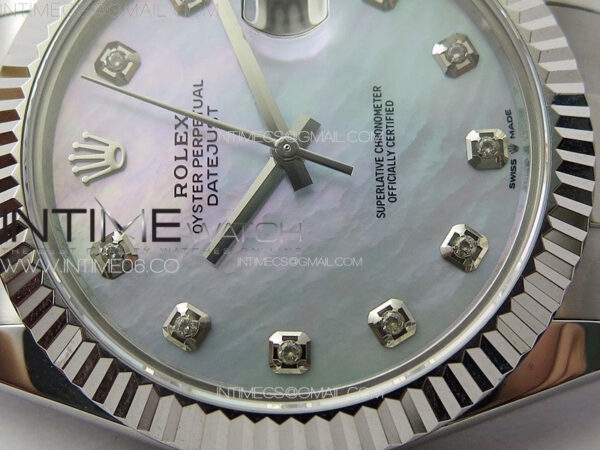 DateJust 41MM 126334 SS APSF 1:1 Best Edition White MOP Dial on SS Oyster Bracelet SA3235 – Bild 6