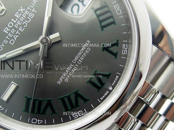 DateJust 36 SS 126200 904L Steel VSF 1:1 Best Edition Gray Dial Roman Markers on Jubilee Bracelet VS3235 – Bild 6