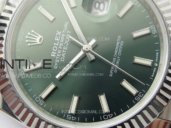 DateJust 41 126334 NTF 1:1 Best Edition 904L Steel Green Stick Dial on Jubilee Bracelet VR3235 – Bild 6