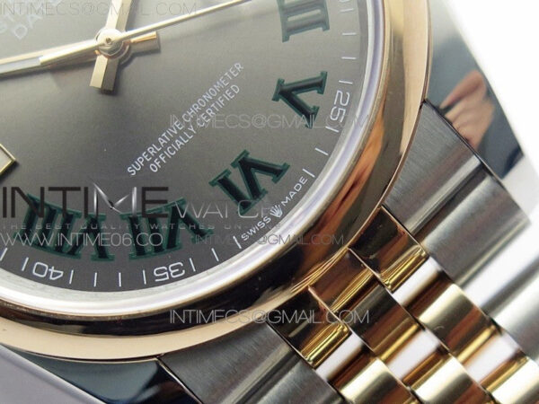 DateJust 36 SS/RG 126201 BP 1:1 Best Edition Gray Dial on Jubilee Bracelet – Bild 6