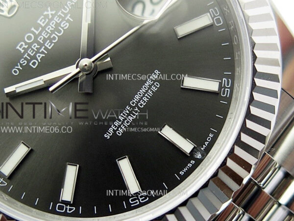DateJust 41mm 126334 904 SS ARF 1:1 Best Edition Rhodium Dial Sticks Markers on Jubilee Bracelet SH3235 – Bild 6