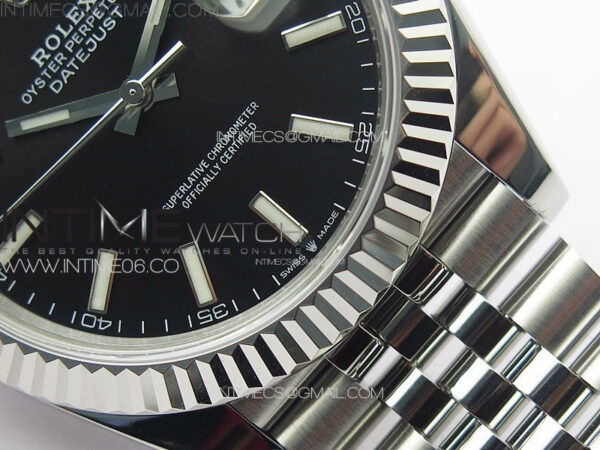 DateJust 41 126334 ZF 1:1 Best Edition 904L Steel Black Dial Stick Marker on Jubilee Bracelet A2824 (Free Key Ring) – Bild 6