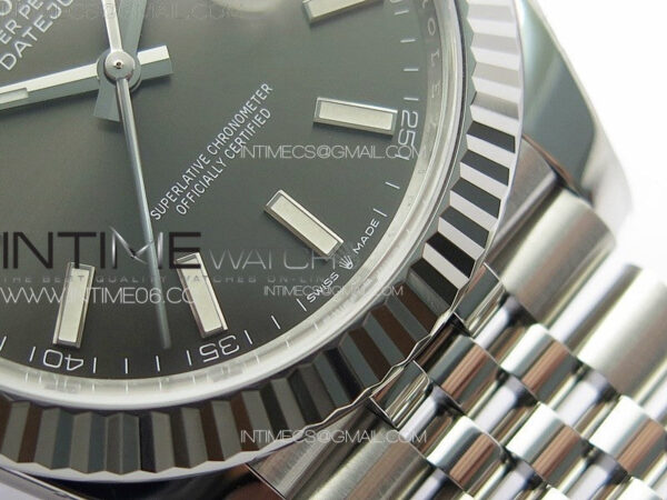 DateJust 41 126334 Clean 1:1 Best Edition 904L Steel Gray Stick Dial on Jubilee Bracelet VR3235 – Bild 6
