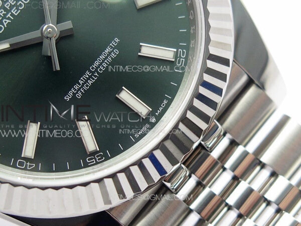 DateJust 41 126334 904L SS Clean 1:1 Best Edition Green Sticks Dial on Jubilee Bracelet VR3235 – Bild 6