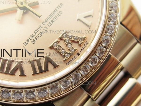 Datejust 31mm 278275 RG Dia Bezel BP Best Edition RG Roman Markers Dial @6 Dia on RG President Bracelet – Bild 4