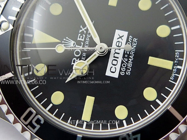 Vintage Submariner Comex No Date SS JKF Best Edition Black Dial on SS Bracelet A2836 – Bild 6