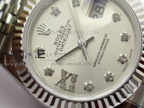 Datejust 28mm 279174 SS BP Best Edition Silver Star Crystal Markers Dial on SS Jubilee Bracelet ETA2671 – Bild 6