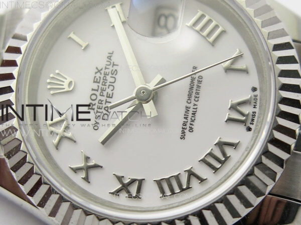Datejust 28mm 279179 SS APSF Best Edition White Dial Roman Markers on SS Jubilee Bracelet NH05 – Bild 5