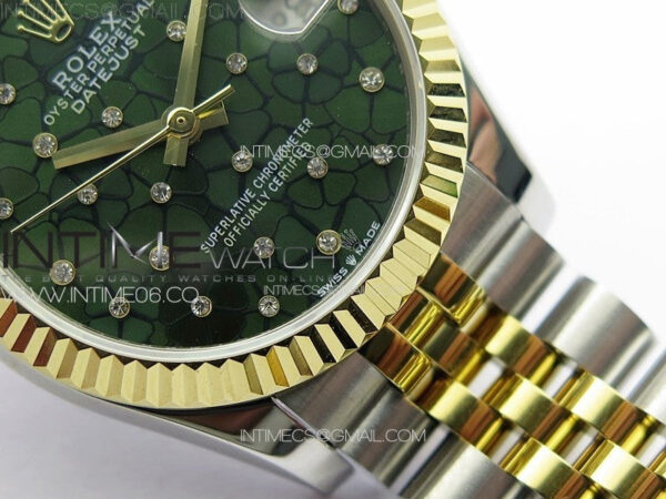 DateJust 31mm 72610 SS/YG APSF Best Edition Blue Flowers Crystals Dial on Jubilee Bracelet A2824 – Bild 6