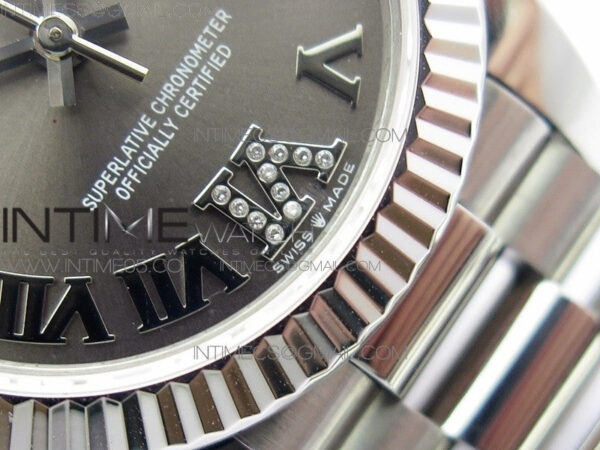 Datejust 31mm 278275 SS BP Best Edition Gray Roman Markers Dial(@6 Crystal Makrer) on SS President Bracelet – Bild 5