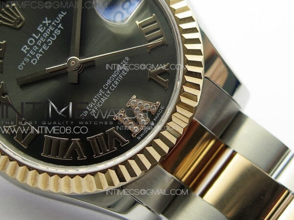 DateJust 31mm 178271 SS/RG APSF Best Edition Gray Dial Roman Markers on Oyster Bracelet A2824 – Bild 6