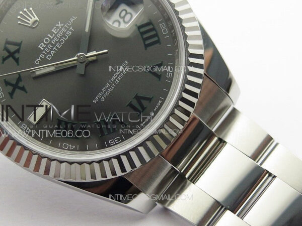DateJust 41 126334 NTF 1:1 Best Edition 904L Steel Gray Roman Dial on Oyster Bracelet VR3235 – Bild 6