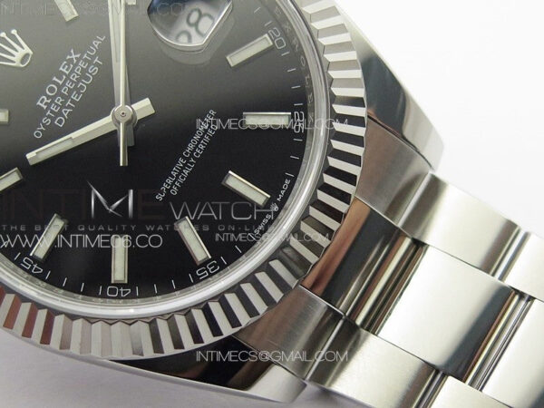DateJust 41 126334 NTF 1:1 Best Edition 904L Steel Black Stick Dial on Oyster Bracelet VR3235 – Bild 6