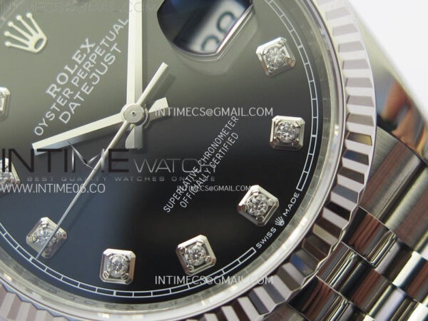 DateJust 36 SS 126234 VSF 1:1 Best Edition 904L Steel Black Dial Diamonds Markers on Jubilee Bracelet VS3235 – Bild 6
