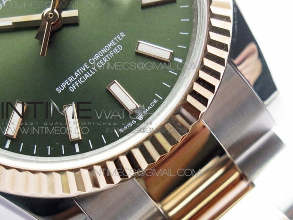Datejust 36mm 116231 SS/RG BP 1:1 Best Edition Green Dial Stick Markers On SS/RG Oyster Bracelet A2824 – Bild 6