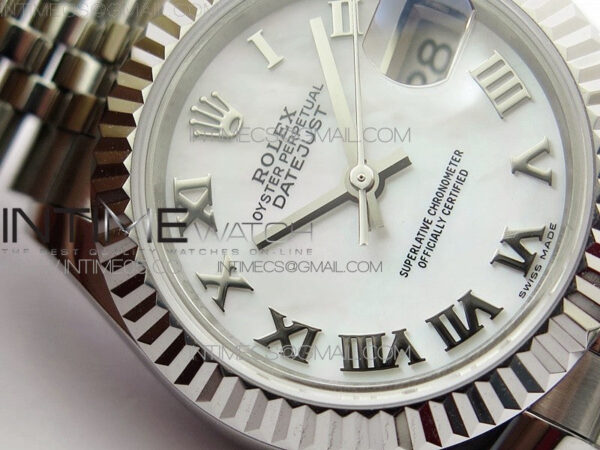 Datejust 28mm 279174 SS BP Best Edition White Roman Markers Dial on SS Jubilee Bracelet ETA2671 – Bild 6
