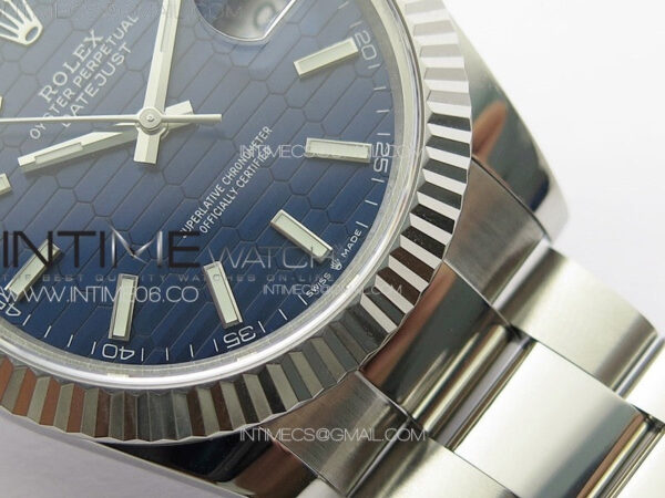 DateJust 41 126334 SS GMF 1:1 Best Edition Blue Fluted Dial on Oyster Bracelet – Bild 6