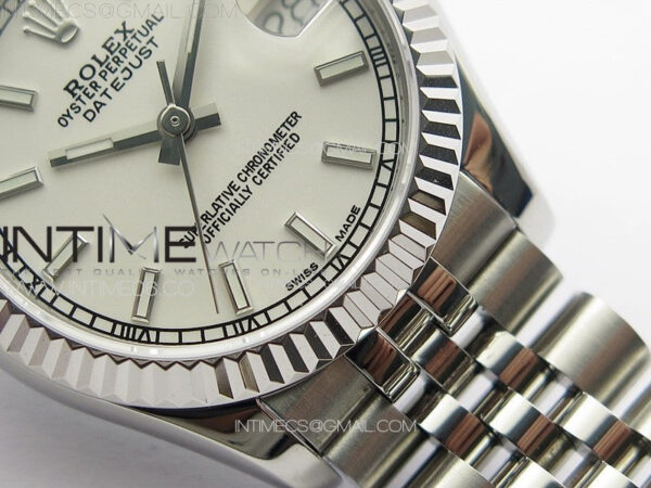 DateJust 31mm 178271 SS APSF Best Edition White Dial Sticks Markers on Jubilee Bracelet A2824 – Bild 6