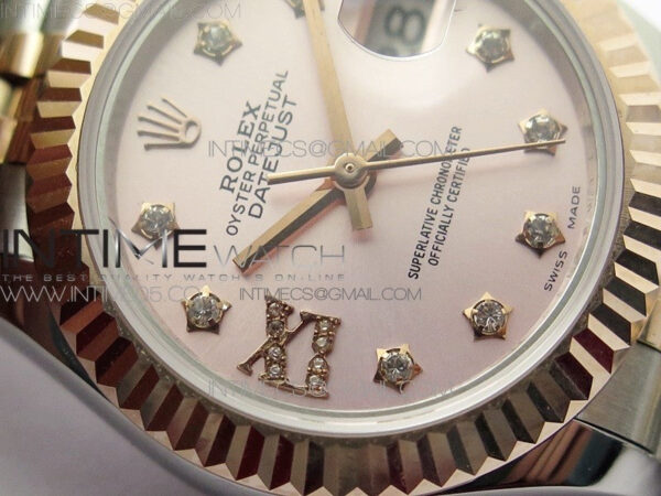 Datejust 28mm 279173 SS/RG BP Best Edition Silver Stars Crystal Markers Dial on SS/RG Jubilee Bracelet ETA2671 – Bild 7