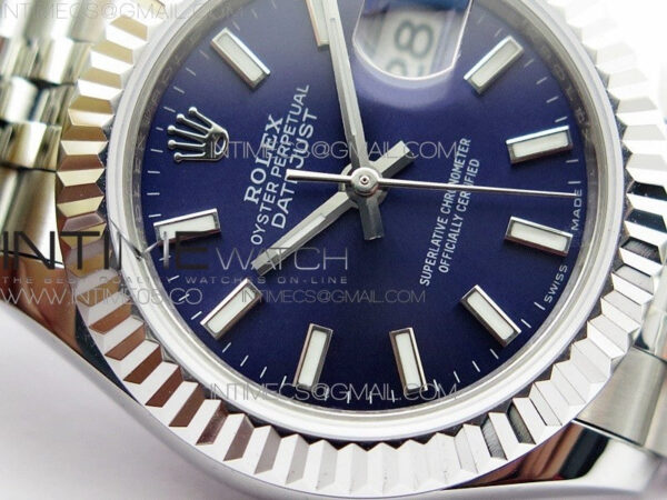 Datejust 28mm 279174 SS BP Best Edition Blue Sticks Markers Dial on SS Jubilee Bracelet ETA2671 – Bild 6