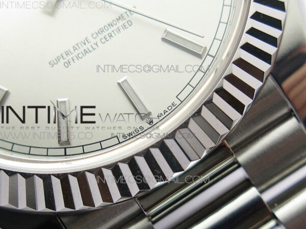 Day-Date 40mm 228239 BP New Dial Version 904 SS Silver Stick Markers Dial on SS President Bracelet A2836 – Bild 6