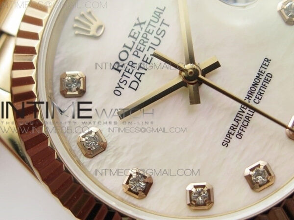 Datejust 31mm 278275 RG BP Best Edition White MOP Crystal Markers Dial on RG President Bracelet – Bild 7