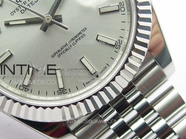 DateJust 41 126334 ZF 1:1 Best Edition 904L Steel Silver Dial Stick Marker on Jubilee Bracelet A2824 (Free Key Ring) – Bild 6