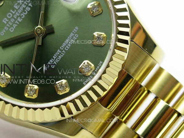 DateJust 31mm 178271 YG APSF Best Edition Gray Dial Crystal Markers on President Bracelet A2824 – Bild 6