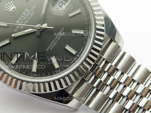 DateJust 41 126334 NTF 1:1 Best Edition 904L Steel Gray Stick Dial on Jubilee Bracelet VR3235 – Bild 6