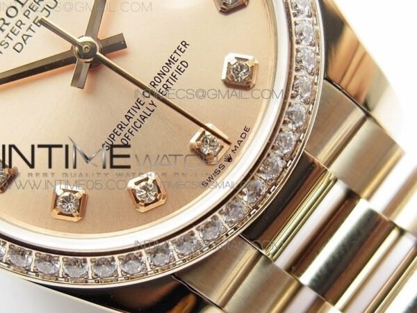 Datejust 31mm 278275 RG Dia Bezel BP Best Edition RG Crystal Markers Dial on RG President Bracelet – Bild 6