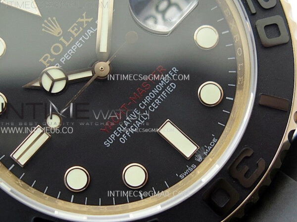 Yacht-Master 126655 RG APSF Best Edition 3D Black Ceramic Bezel on Black Rubber Strap SA3235 – Bild 5